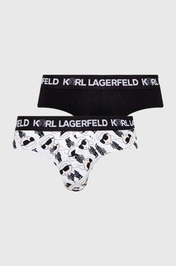 Slipy Karl Lagerfeld 3-pak pánske, čierna farba