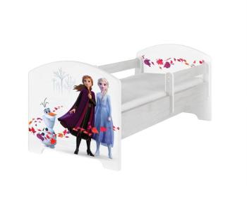 Detská posteľ so zábranou - Ľadové kráľovstvo 2 - dekor nórska borovica Oskar Bed Frozen  160x80 cm posteľ bez úložného priestoru