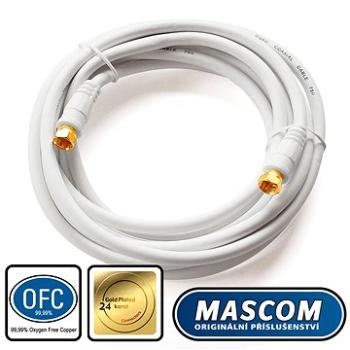 Mascom koaxiálny kábel 7676-030W, konektory F 3m (M17e)