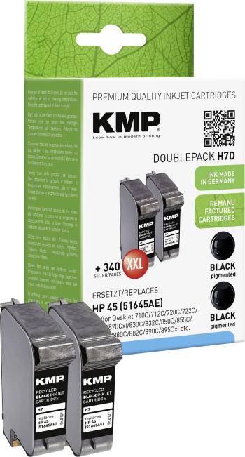 KMP Ink náhradný HP 45 kompatibilná Dual čierna H7D 0927,4021