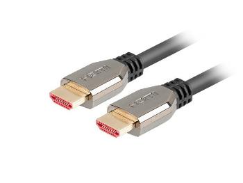 LANBERG Ultra High Speed HDMI 2.1 kábel, 48 Gbps, 8K @ 60Hz, 5K @ 120Hz, dĺžka 1m, čierny, pozlátené konektory