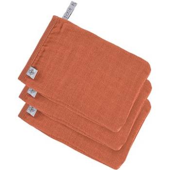 Lässig Muslin Wash Glove Set Rust 13 × 22 cm, 3 ks (4042183427386)