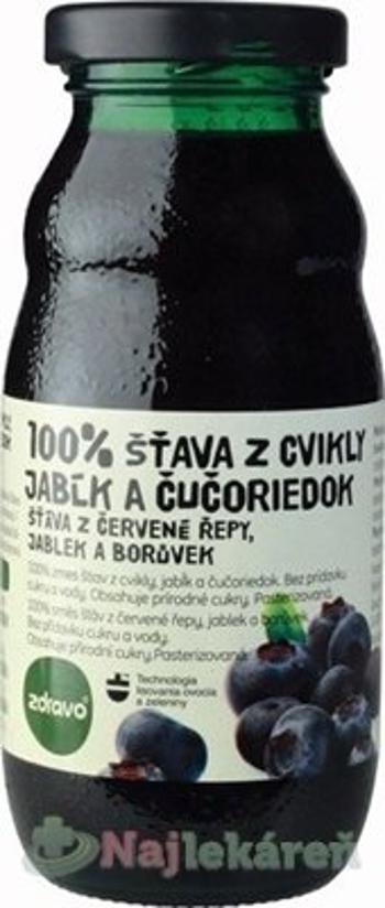 Zdravo 100% ŠŤAVA Z CVIKLY, JABĹK A ČUČORIEDOK  200 ml