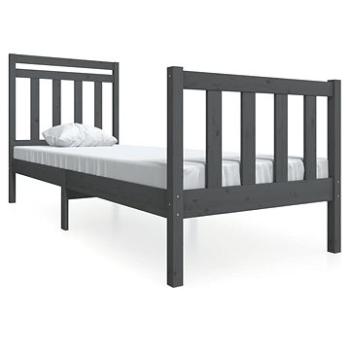 Rám postele sivý masívne drevo 75 × 190 cm Small Single, 3100681