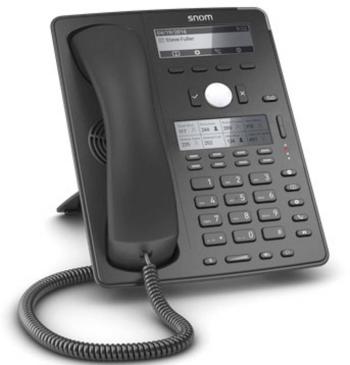 SNOM D745 šnúrový telefón, VoIP handsfree, konektor na slúchadlá grafický displej čierna