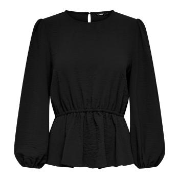 Only  ONLMETTE DAR L/S O-NECK TOP NOOS WVN 15240593  Blúzka Čierna