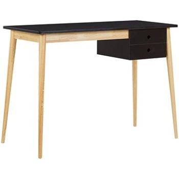 Písací stôl 106 × 48 cm čierny so svetlým drevom EBEME, 234320 (beliani_234320)