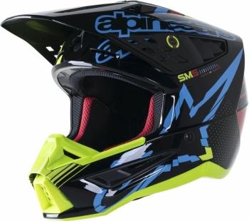 Alpinestars S-M5 Action Helmet Black/Cyan/Yellow Fluorescent/Glossy L Prilba