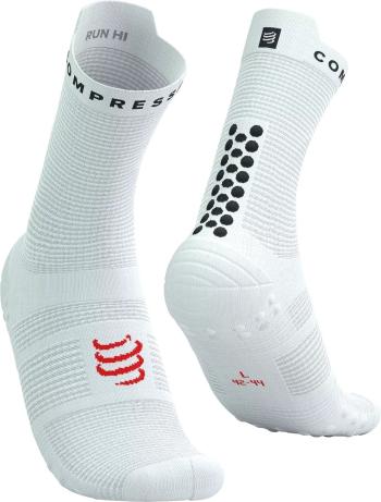 Compressport Pro Racing V4.0 Run High White/Black/Core Red T2 Bežecké ponožky