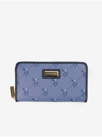 Modrá dámska vzorovaná peňaženka U.S. Polo Assn.