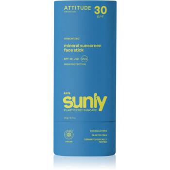 Attitude Sunly Kids Face stick minerálny krém na opaľovanie v tyčinke pre deti SPF 30 20 g