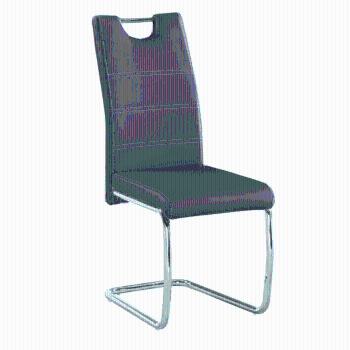 Jedálenská stolička, tmavosivá/svetlé šitie, ABIRA NEW, rozbalený tovar