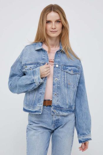 Rifľová bunda Pepe Jeans Turner Rainbow dámska, prechodná, oversize