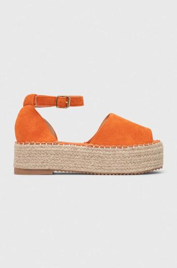 Espadrilky Answear Lab oranžová farba, na platforme