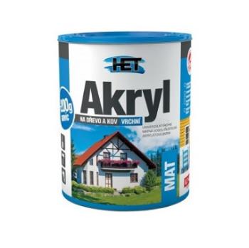 HET AKRYL MAT - Univerzálna matná farba na drevo a kov 3 kg 0199 - čierna