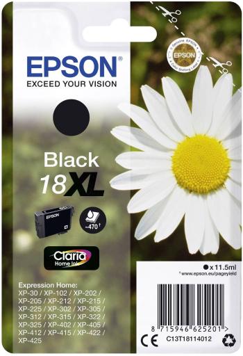 Epson Ink T1811, 18XL originál  čierna C13T18114012