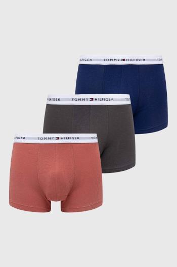 Boxerky Tommy Hilfiger 3-pak pánske, tmavomodrá farba