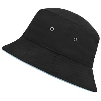 Myrtle Beach Bavlnený klobúk MB012 - Čierna / mätová | S/M