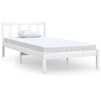 Rám postele biely masívne borovicové drevo 90 × 200 cm, 810068