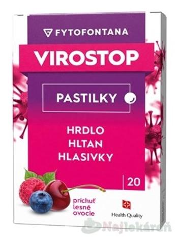 Fytofontana Virostop pastilky lesné ovocie 20 ks