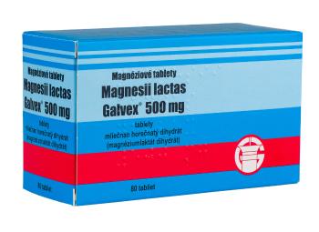 Galvex Magnéziové tablety 500 mg, 80 tabliet