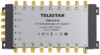 Telestar TSM 5/16 Premium Line rozdeľovač satelitného signálu Vstupy (viacnásobný spínač): 5 (4 SAT / 1 terestrický) Poč