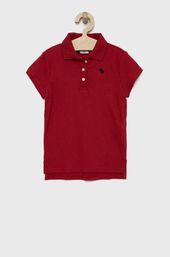 Detské polo tričko Abercrombie & Fitch červená farba,