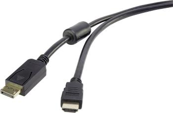 Renkforce DisplayPort / HDMI káblový adaptér #####DisplayPort Stecker, #####HDMI-A Stecker 0.50 m čierna RF-3301450 s fe