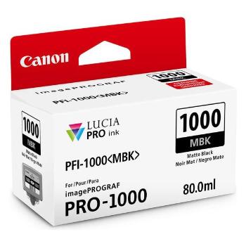 CANON PFI-1000 MBK - originálna cartridge, matne čierna, 5490 strán
