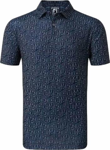 Footjoy Glass Print Mens Polo Shirt Navy XL