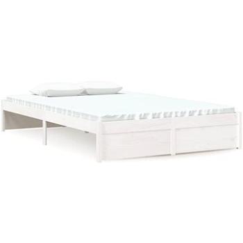 Rám postele biely masívne drevo 120 × 200 cm, 814945