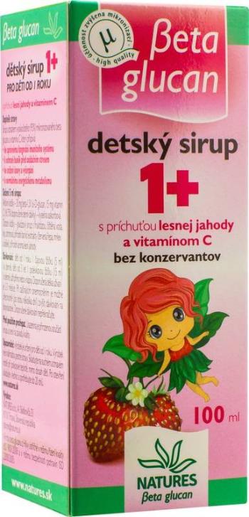 Natures BETA GLUCAN DETSKÝ sirup 1+ s príchuťou lesnej jahody 100 ml