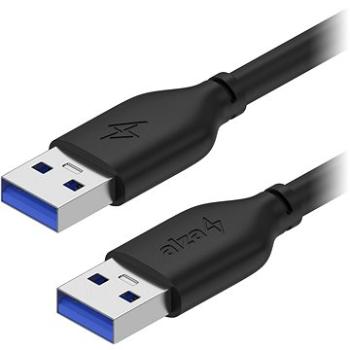 AlzaPower Core USB-A (M) to USB-A (M) 3.0, 1 m čierny (APW-CBAMAM310B)