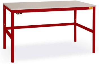Manuflex LC1923.3003 ESD pracovný stôl CANTOLAB Standard s gumovou doskou, š xhxv = 2000 x 1000 x 762-788 mm  Farba: rub
