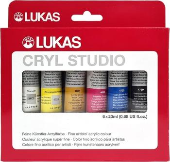 Lukas Cryl Studio Cardboard Box Sada akrylových farieb 6 x 20 ml