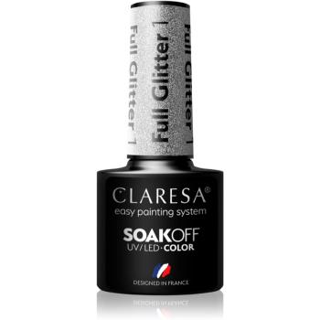 Claresa SoakOff UV/LED Color Full Glitter gélový lak na nechty odtieň 1 5 g