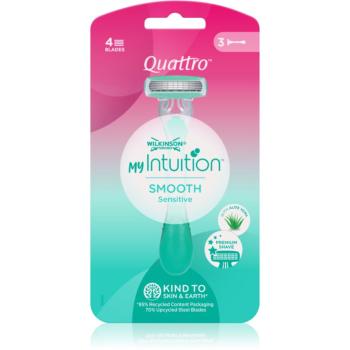 Wilkinson Sword Quattro for Women My Intuition Smooth jednorázové holiace strojčeky Aloe and Vitamin E 3 ks