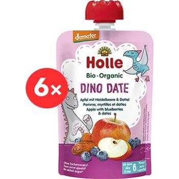 HOLLE Dino Date BIO jablko čučoriedky a datle 6× 100 g (7640161877382)