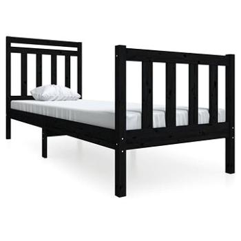 Rám postele čierny masívne drevo 75 × 190 cm Small Single, 3100683