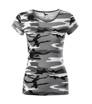 MALFINI Dámske tričko Camo Pure - Maskáčová šedá | XL