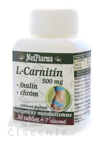 MedPharma L-CARNITÍN 500 MG + INULÍN + CHRÓM tbl 30+7 zadarmo (37 ks)