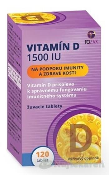 TOZAX Vitamín D 1500 IU žuvacie tablety 1x120 ks
