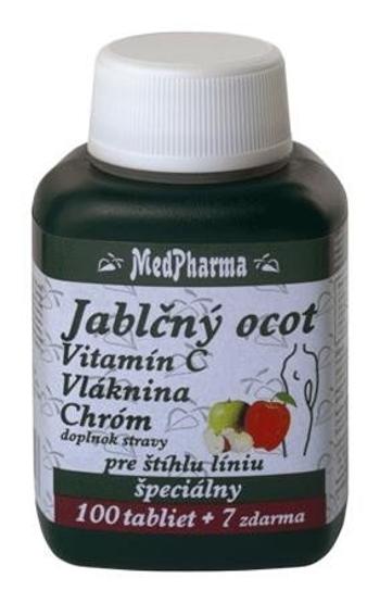 MedPharma Jablčný ocot + vitamín C+ vláknina + chróm 107 tbl