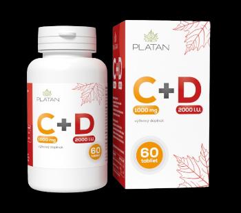 Platan Vitamín C+D 60 tabliet