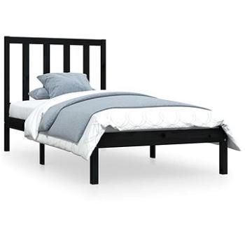 Rám postele čierny masívna borovica 90 × 190 cm Single, 3105129