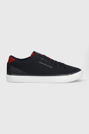 Tenisky Tommy Hilfiger TH HI VULC CORE LOW pánske, tmavomodrá farba, FM0FM04685