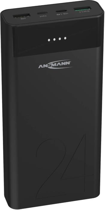 Ansmann 24Ah PD powerbanka 24000 mAh #####Power Delivery Li-Pol microUSB, USB-C™ čierna #####Statusanzeige