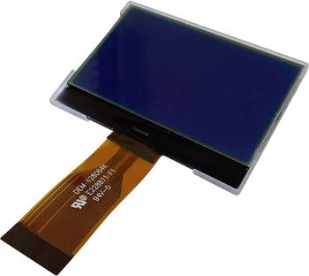 Display Elektronik LCD displej  biela modrá 128 x 64 Pixel (š x v x h) 77.3 x 51.7 x 5.3 mm DEM128064KSBH-PW-N