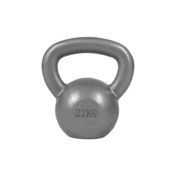 Gorilla Sports Kettlebell činka, liatinová, šedá, 22 kg