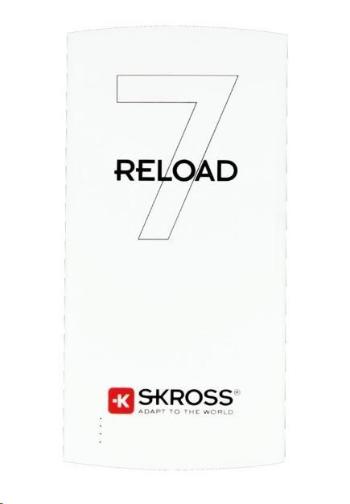 SKROSS POWERBANK RELOAD 7, 7000MAH, 2X 2.4A VYSTUP, MICROUSB KABEL, BIELY